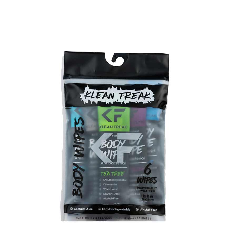 [10944] Klean Freak Body Wipes - Trial Pack - 6 Wipes