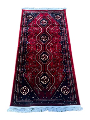 سجاد رسم افغاني نقشة 3042 لون عنابي # MADA-02-43