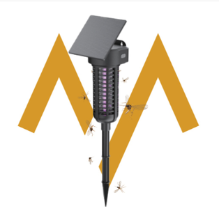 7MD Solar Garden & Wall Mount Insect Killer 5W 800V UV LED Accurate Tracking Solar & USB Rechargeable Rainproof Design 11618