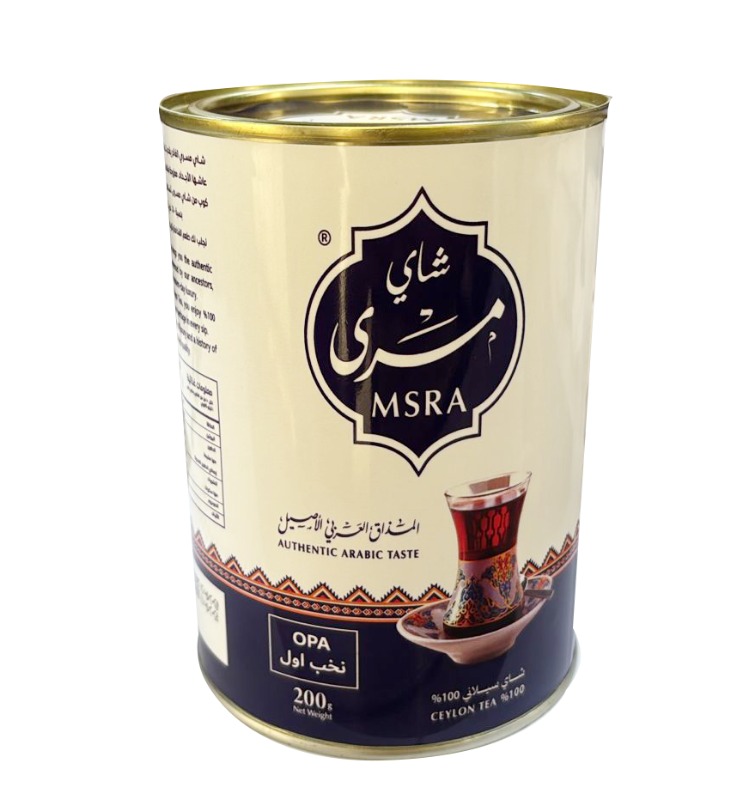 [12319] شاي مسرى علبة معدنية 200 جرام المذاق العربي OPA